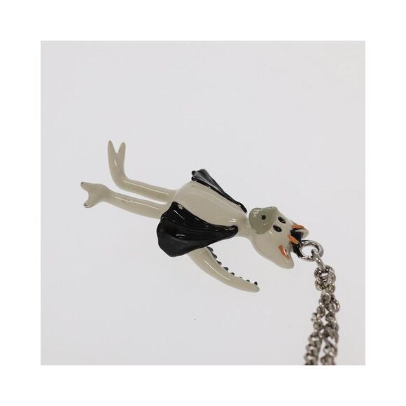 Pre Loved LOUIS VUITTON LV Friends Dragon Necklace metal White Silver MP2927 - Picture 8 of 8